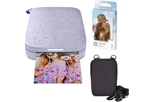HP Sprocket Portable 2x3 Instant Photo Printer (Lilac) Zink Paper Bundle