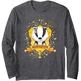 Harry Potter Watercolor Hufflepuff Crest Long Sleeve T-Shirt