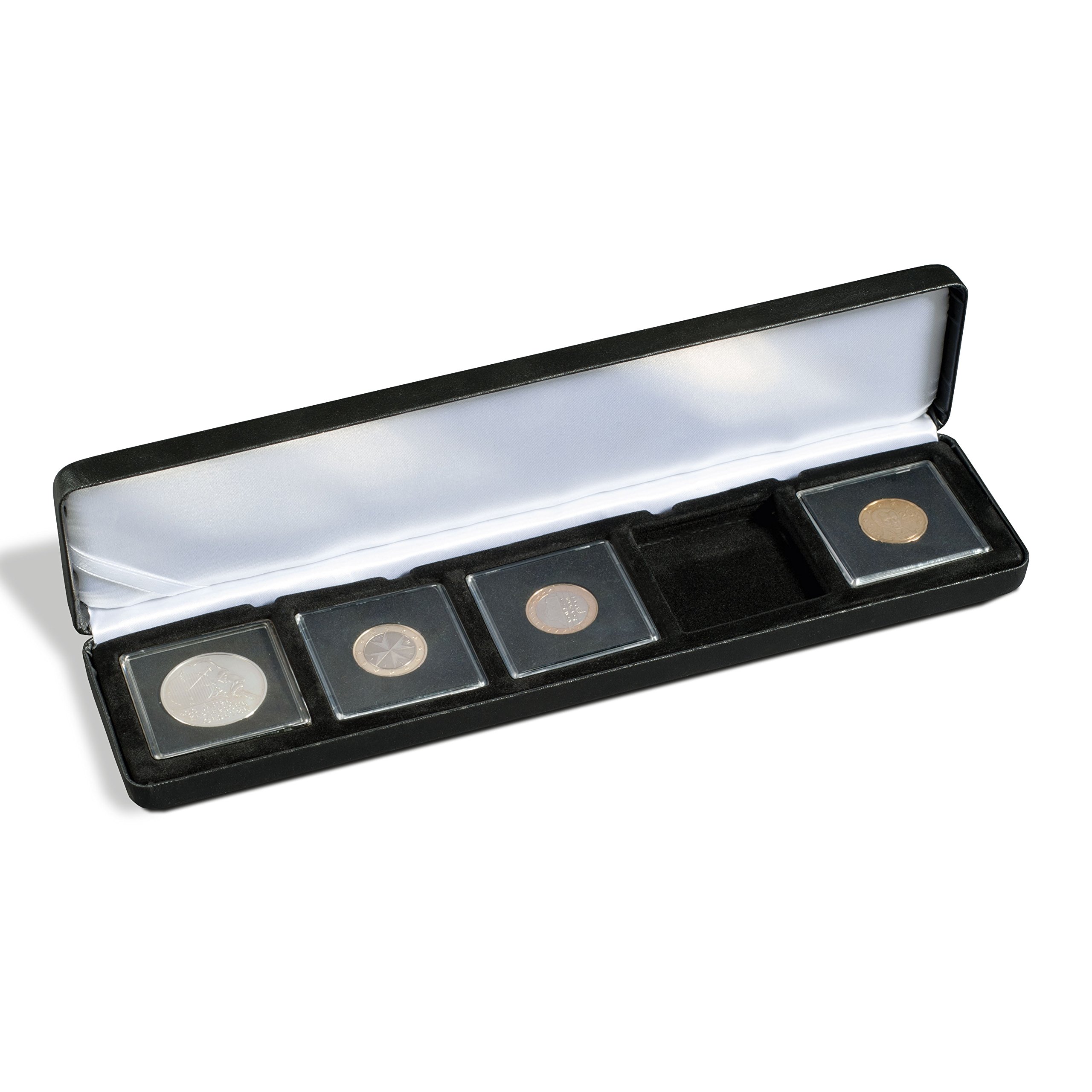 Leuchtturm 339266 Coin cases Nobile - square compartments for 5x Quadrum capsules coins - black