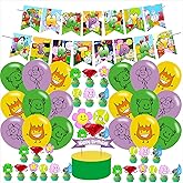 Battle-Dream Island Birthday Party Decorations, Room Decorations, Dream Island Merch Include Bffdi Party Balloons, Bf- Dream-Island Birthday Kids' Party Banner,Cake Topper and Cupcake Toppers