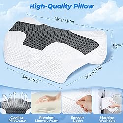 SAHEYER Side Sleeper Pillow with Arm Hole, Upgraded