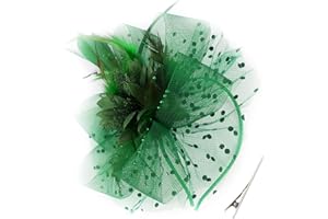 AQOKKA Women Fascinators Hats Kentucky Derby Flower Fascinators with Headband and Clip Tea Party Headwear for Women and Girls