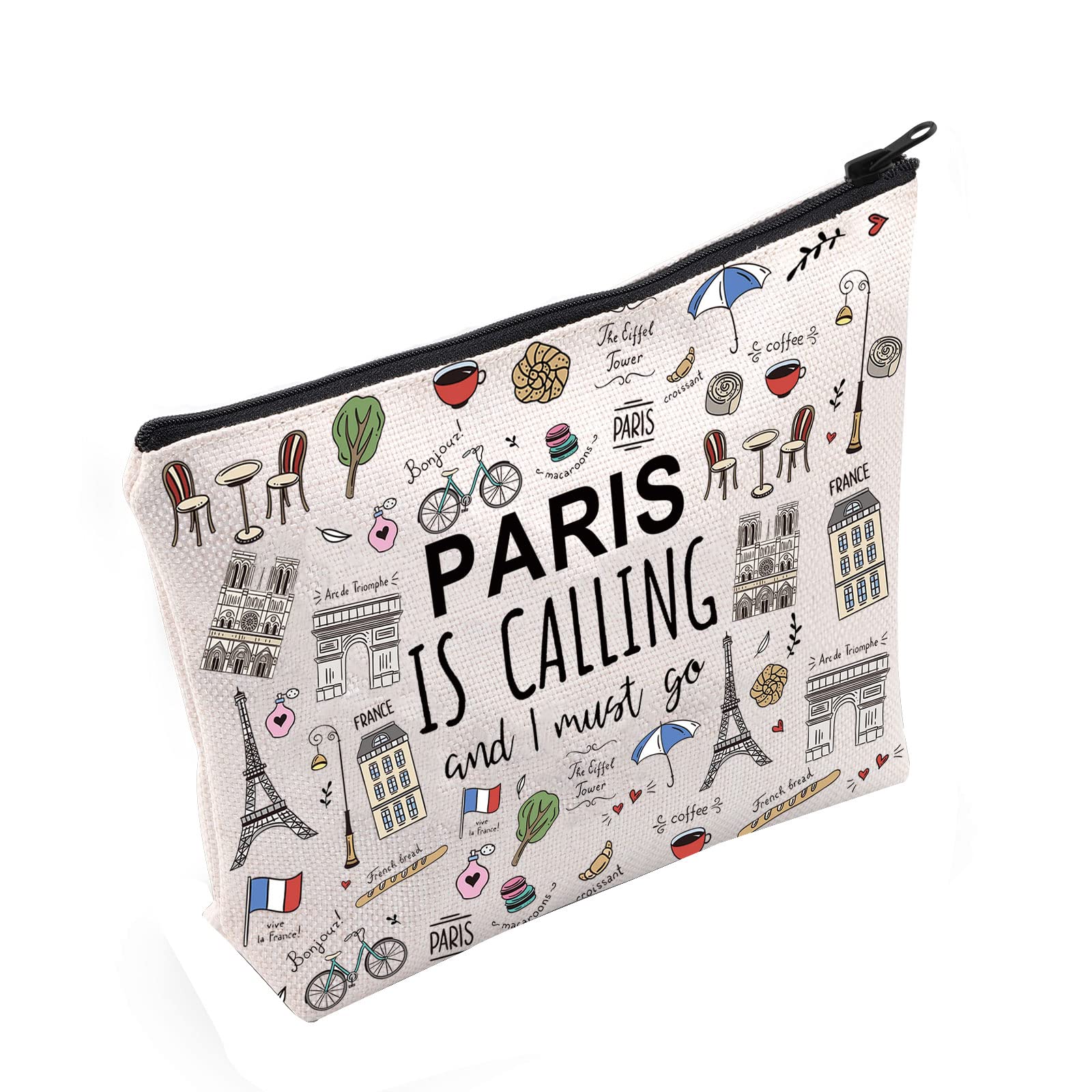 Paris Themed Gifts Paris is Calling and I Must Go Cosmetic Bag Paris Lover Gift (Paris is Calling UK)