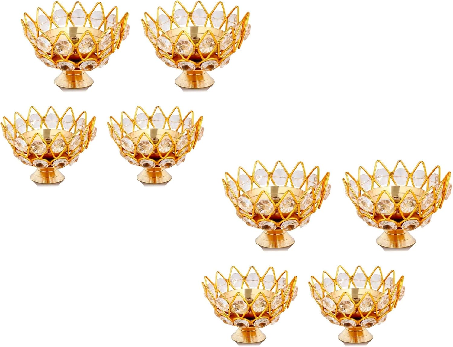 Buy Collectible India Brass Crystal Bowl Round Shape