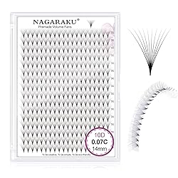 NAGARAKU Premade Fans Eyelash Extensions 320 Fans