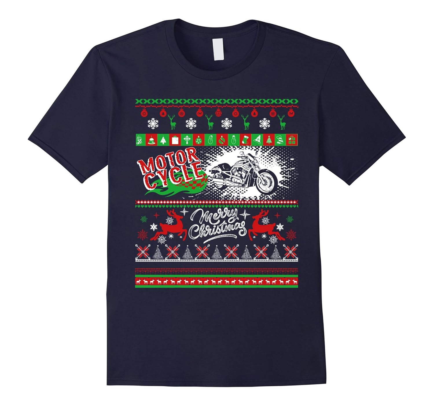 Motorcycle Shirt - Motorcycle Ugly Christmas Shirt-ANZ