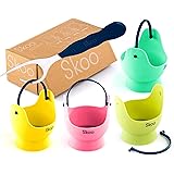Silicone Egg Poacher Cups + Free Fork - Egg Cooker Set - Perfect Poached Egg Maker - For Stove Top, Microwave and Instant Pot