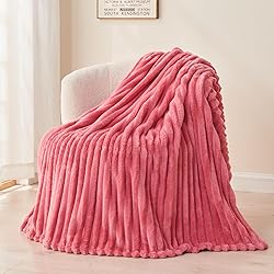 NEWCOSPLAY Super Soft King Blanket Coral Pink