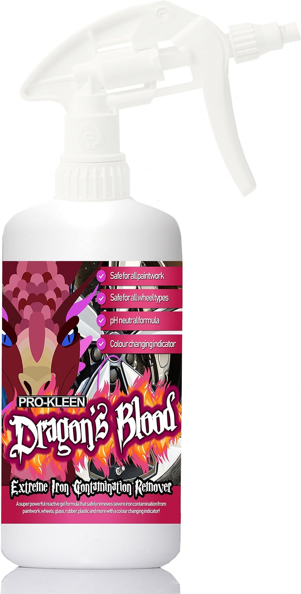 Pro-Kleen Dragon's Blood Extreme Iron Fallout Remover 1L Safe for All Wheels