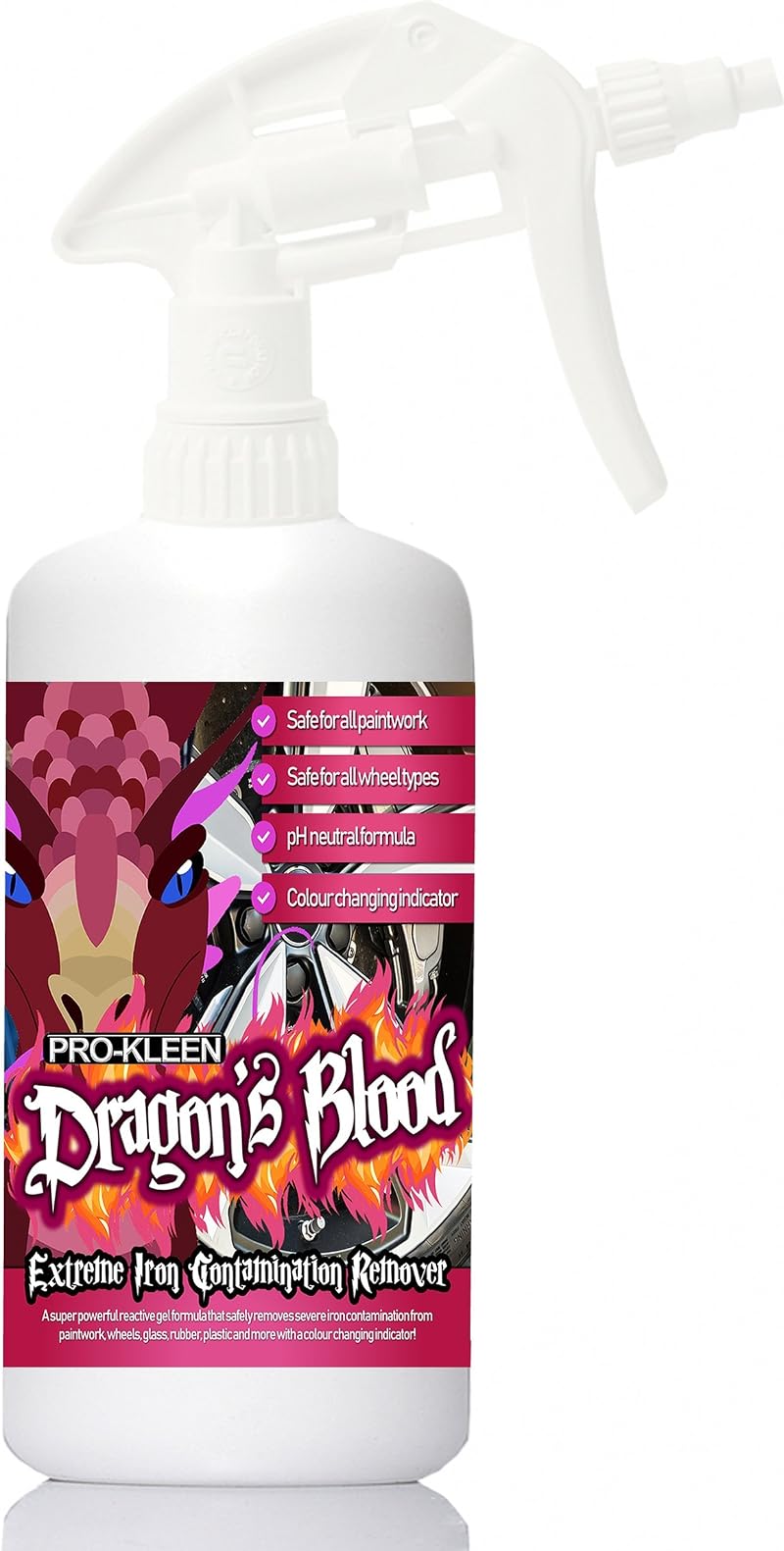 Pro-Kleen Dragon's Blood Extreme Iron Fallout Remover 1L Safe for All Wheels
