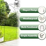 Garden Mile Garden Arch 2.4m Heavy Duty Steel Arbour Frame view 5
