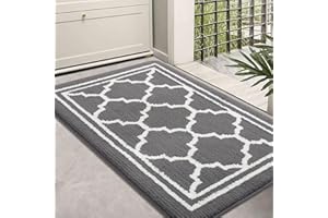 Colorxy Indoor Door Mat, Non-Slip Absorbent Resist Dirt Front Door Mat Indoor, Durable Low-Profile Door Mats Indoor, Washable