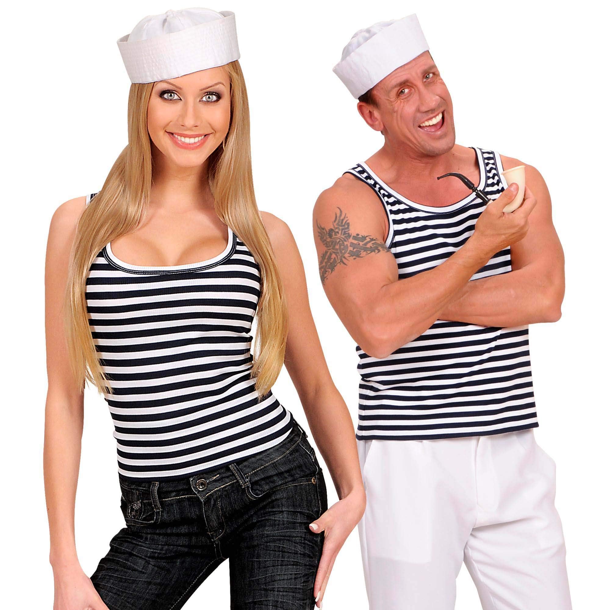 xL Striped Sailor Shirt Costume Extra Large for Sea Navy Fancy Dress