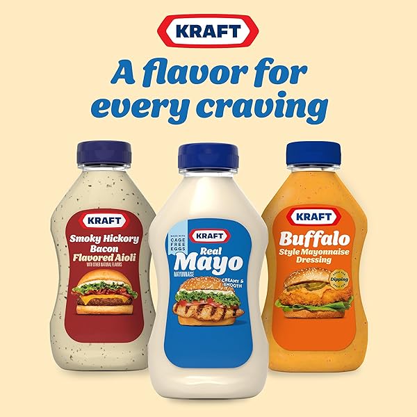 KRAFT REAL MAYO CREAMY & SMOOTH MAYONNAISE, 12 FL OZ BOTTLE