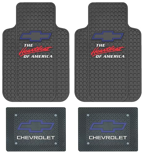 Chevrolet Chevy The Heartbeat Of America Large Logo 4 Pc Rubber