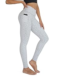 ODODOS Cross Waist Yoga Leggings for Women with