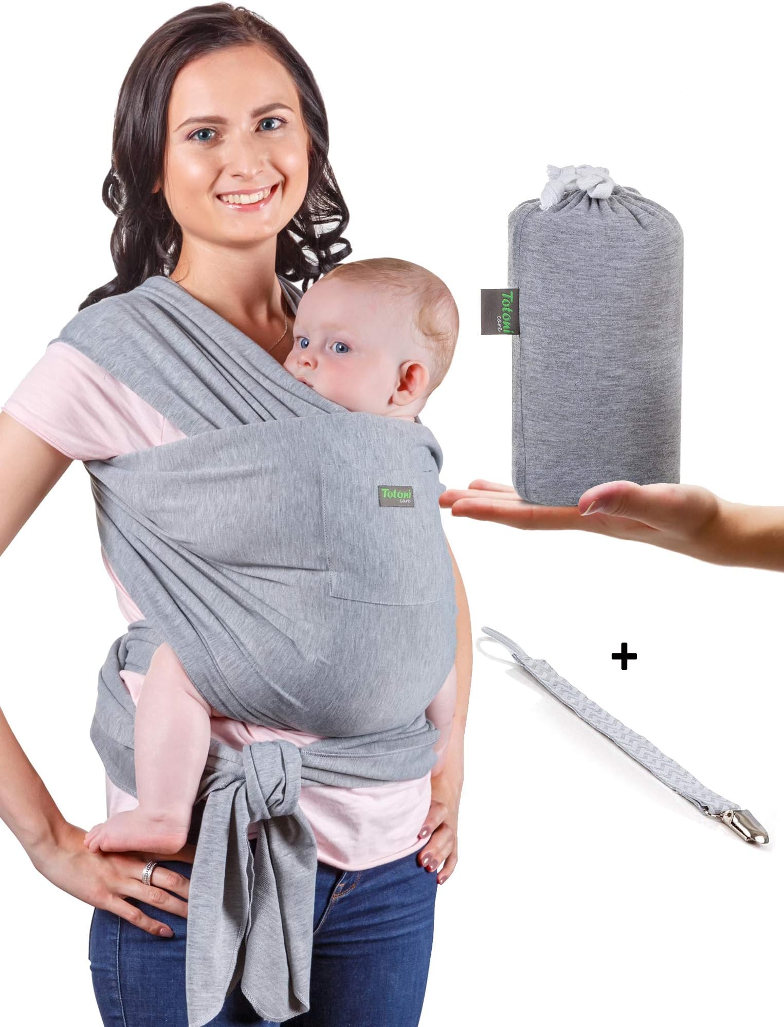 Baby Wrap Carrier - Baby Sling up to 35 lbs - Infant Wrap - Newborn Baby Carrier Sling - Baby Carrier Wrap and Sleepy Wrap for Toddler - Breastfeeding Sling - Perfect Baby Gift Sling - Organic Cotton