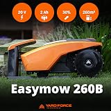 Yard Force EasyMow 260B Robotic Lawnmower, 260m², Bluetooth, Orange view 5