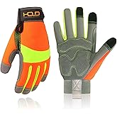 HANDLANDY Safety Work Gloves for Men & Women, Mechanic Working Gloves Touch Screen, Multi-Purpose Use and Durable