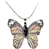 Monarch butterfly pendant necklace