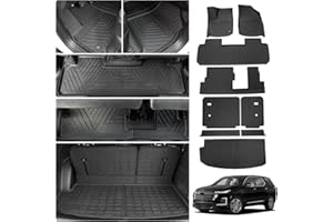 Thinzyou Floor Mats Compatible with 2018-2023 (Fit 2024 Traverse Limited) Chevrolet Traverse Cargo Mat Liner Back Seat Cover 8 Seat 2023 Chevy Traverse Accessories (Trunk Mat+Backrest Mats+Floor Mats)