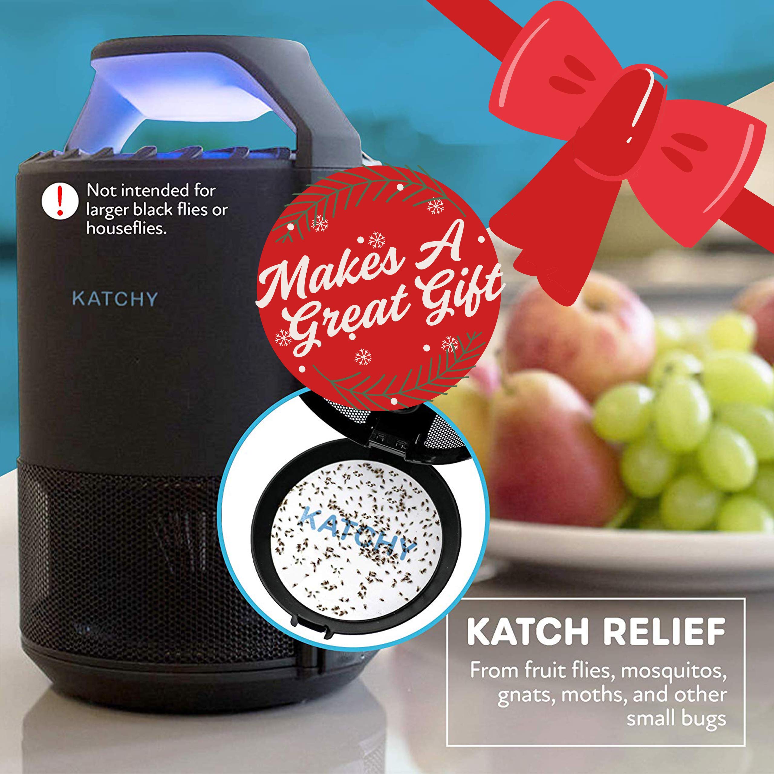 KATCHY Indoor Insect Trap: Bug, Fruit Fly, Gnat, Mosquito Killer - UV