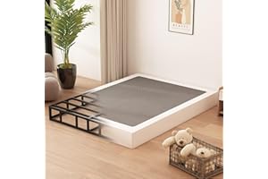 Husleephu Box Spring for Queen Bed 8 Inch, High Profile Metal Queen Box Spring Bed Base with Fabric Cover, Sturdy Mattress Foundation, Easy Assembly, Noise Free, Black