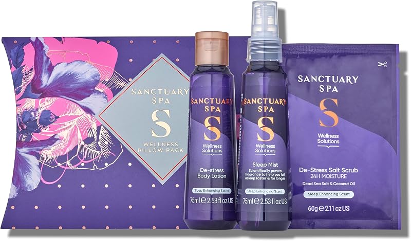 Sanctuary Spa Wellness Pillow Pack Vegan Gift For Women Set 75ml 60g