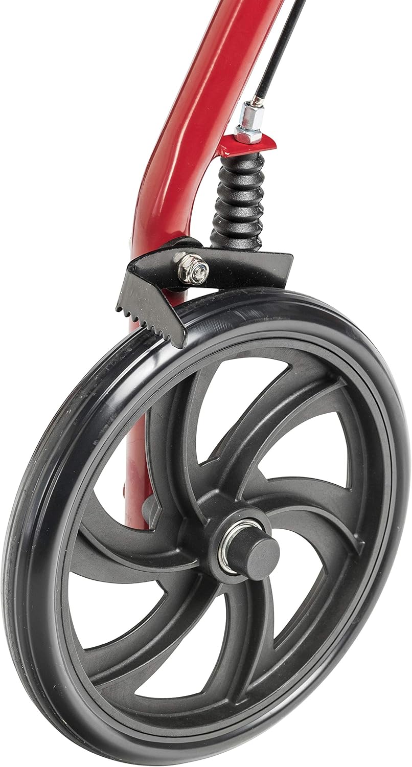 Drive Medical Four Wheel Rollator with Fold Up Removable Back Support, Red: Health & Personal Care