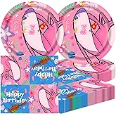 40Packs Cartoon Party Supplies Plates + Napkin Cartoon Birthday Party Decorations