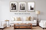 YiPinYin Natural Wood Effect A2 Boxed Frames Set of 3 with Mounts for A3 view 8