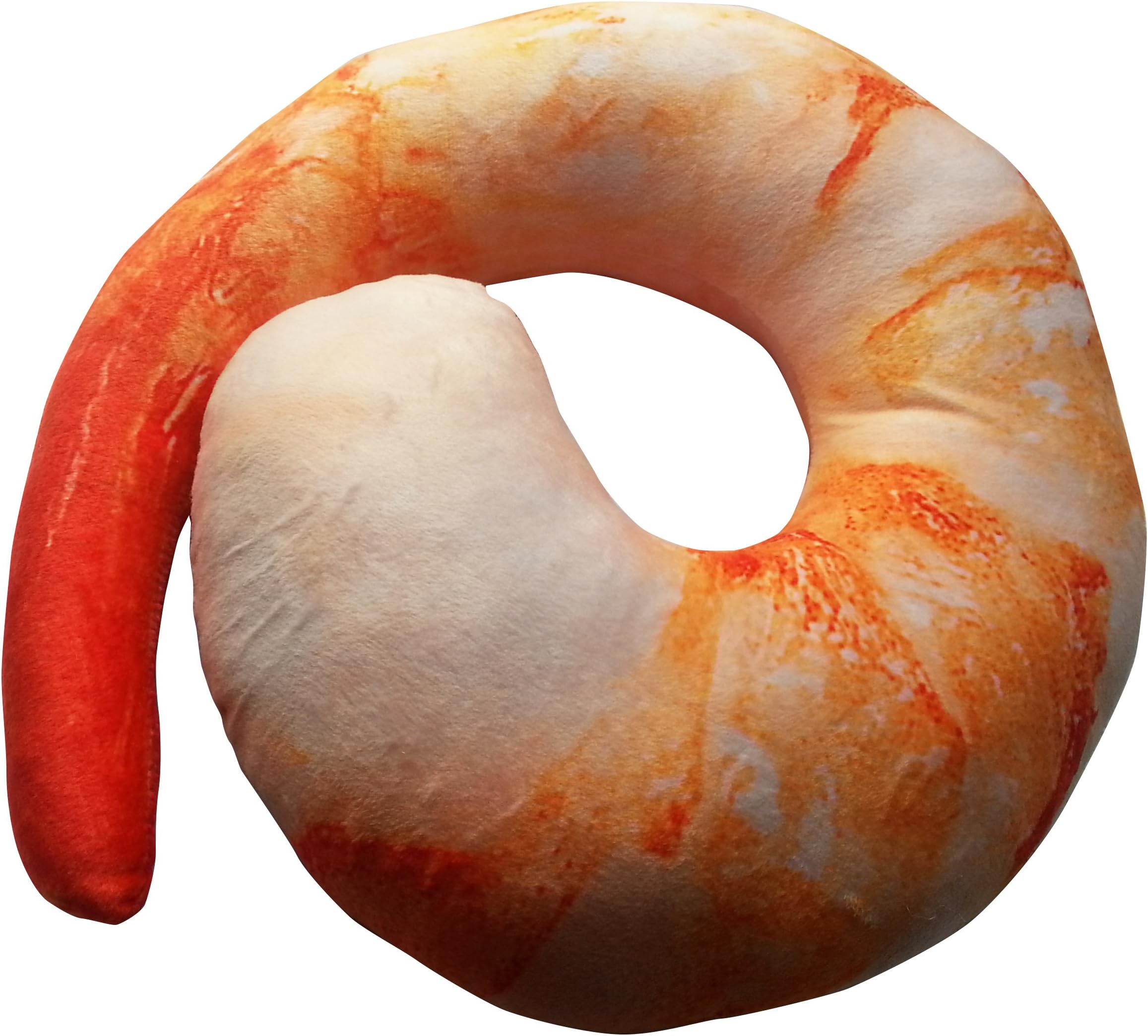 PeiGee Creative Shrimp Meat U Shaped Neck Pillow Throw Pillow Cushion Plush Toy
