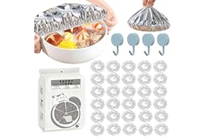 Pop-Up Tin Foil Food Insulation Cover, Reusable Aluminum Foil Heat Shield Lids, Universal Kitchen Aluminum Foils Bags for Foo