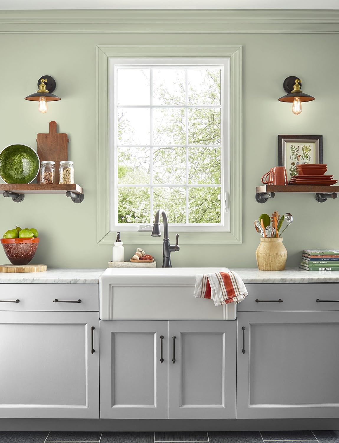 KILZ TRIBUTE Interior Satin Paint and Primer in One, 5 Gallon, Palo