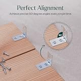 WINSOME Galvanised L Brackets for Wood 25mm x 25mm 16 Pcs Furniture Shelving view 5