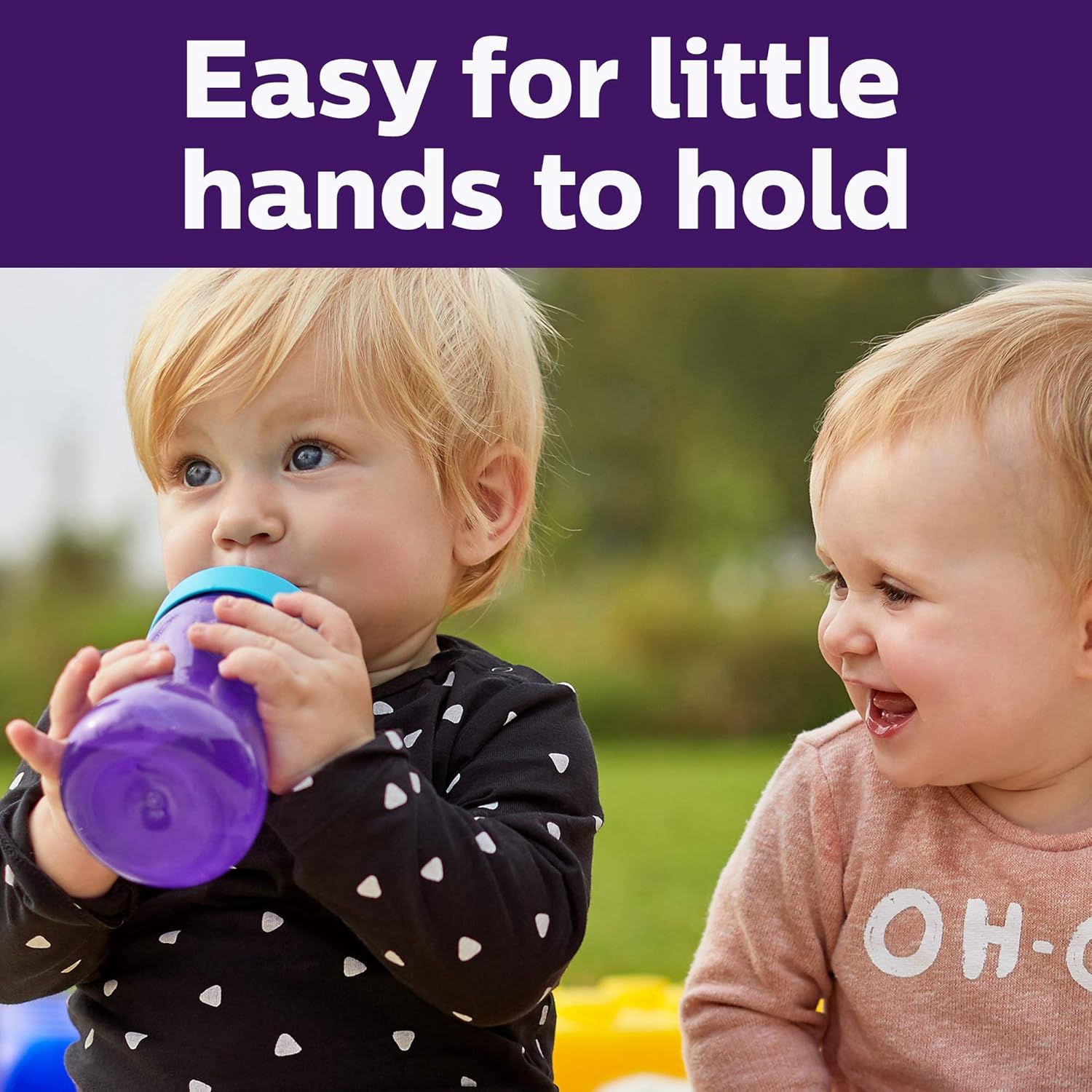 Philips AVENT My Grippy Spout Cup, 10oz, 2pk, Blue/Green, SCF801/21 : Baby