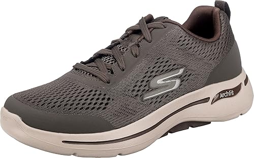 Skechers mens Gowalk Arch Fit-athletic Workout Walking Shoe With Air Cooled Foam Sneaker, Taupe, 9 Wide US