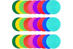 PIKZH 9/18/36 Pcs Poly Spot Markers 9 inch Non-Slip Rubber Agility Training Markers Floor Dots Flat Field Cones for Football Basketball Soccer School Exercise Drills Gym Dance Practice 9 Colors