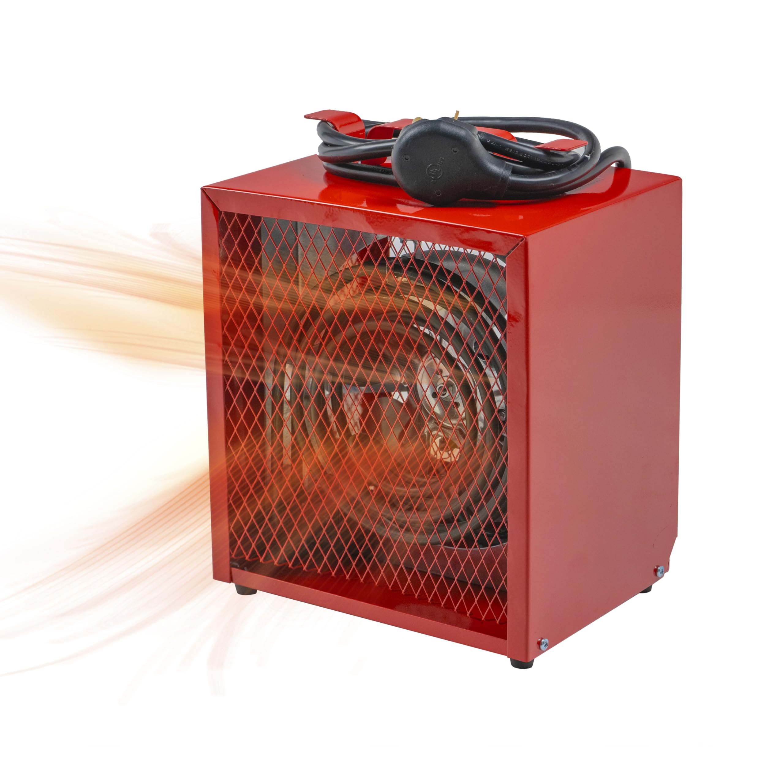 Photo 1 of ***It is used, missing a part, and it is not known if it works 100%.****Comfort Zone CZ290 NEMA 6-30P 4,800-Watt Fan-Forced Industrial Heater, Integrated Thermostat Control, Heavy Gauge Steel, Carry Handle with Rubber Feet and Overheat Protection, Red