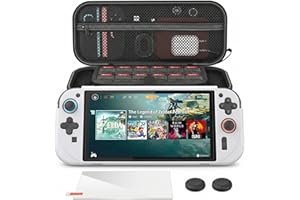 NANANINO Switch 2 Carrying Case with Silicone Protective Cover – Includes 2 Glass Screen Protectors & 2 Thumb Grip Caps, Trav
