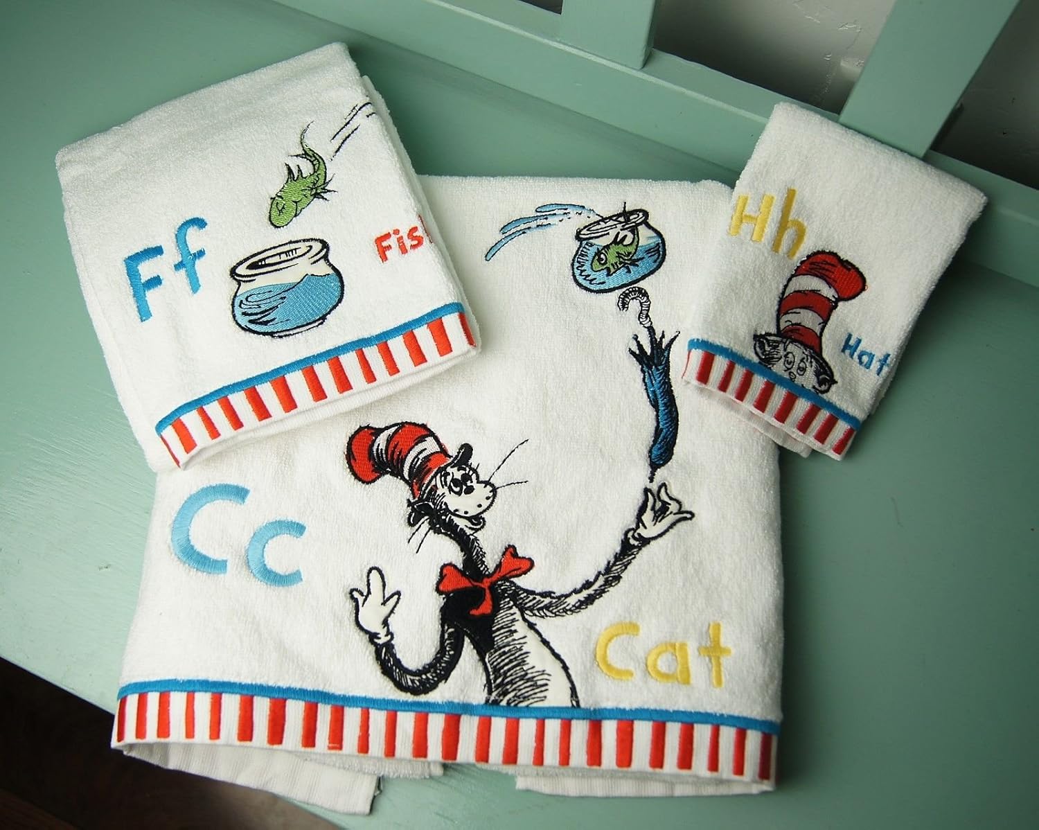 Pottery Barn Kids, Dr. Seuss Bath Towels 3 piece set, The