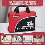 General Medi 160 Piece Premium First Aid Kit Red with Ice Pack & Emergency view 5