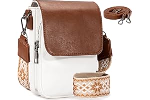 GASSDA Crossbody Bags for Women Small Crossbody Handbags Leather Phone Bag Wallet Purses With 2 Adjustable Strap