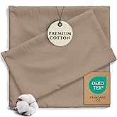 Pobibaby - Premium Solid Twin Fitted Sheet, Flat Sheet with Pillow case - Ultra-Soft Cotton Blend, Stylish Woodland Pattern, Deep Pockets - Twins Sheets - 3 PC (Meadow Brown)
