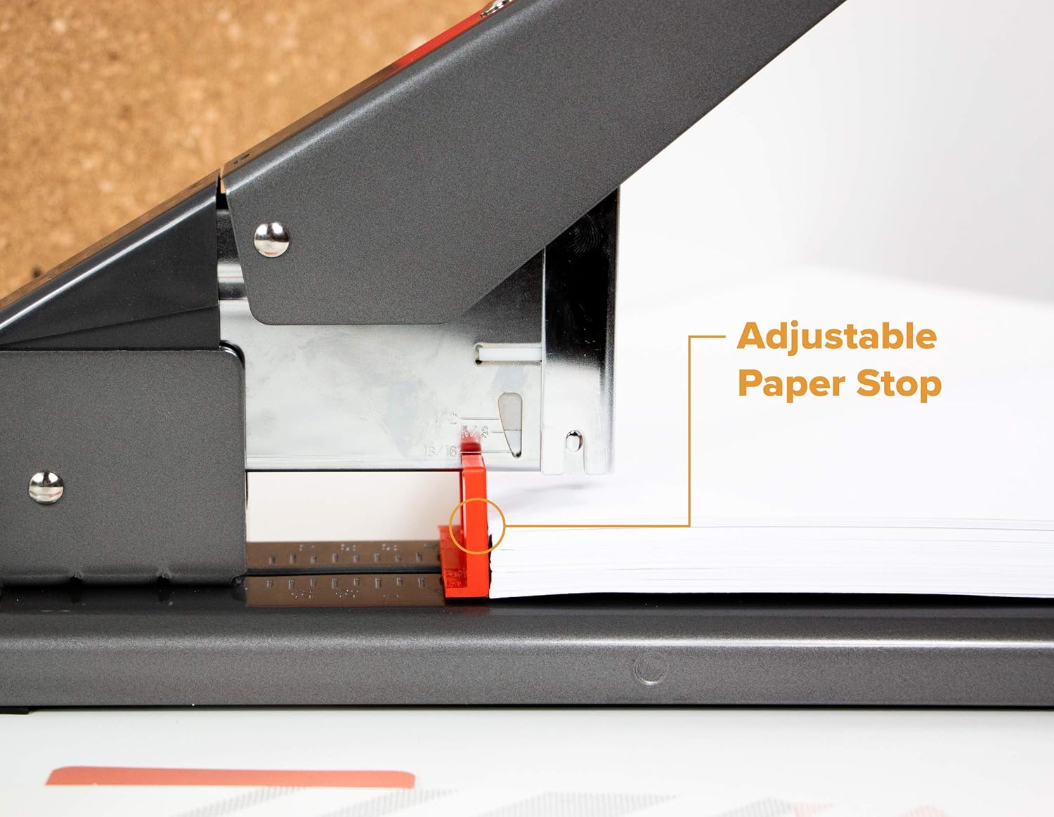 Bostitch Office Antimicrobial 215 Sheet Extra Heavy Duty Stapler, Black (00540) : Heavy Duty Desk Staplers : Office Products