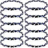 JEANUE 12Pack Baseball Necklaces for Boys, 18inches Braided Rope Tornado Titanium Sports Necklaces, Ideal for Baseball Team Gifts, Party Favors, Baseball Accessories Drip,Multi-Color