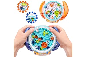 SEVENKA 2 Pack Maze Puzzle Games for Kids Ages 5-10, 3D Mind Puzzles Brain Teasers Gravity Ball Game, Maze Ball Puzzle Toy for Kids Adults, Developmental Games Toys (1 Blue+1 Orange)