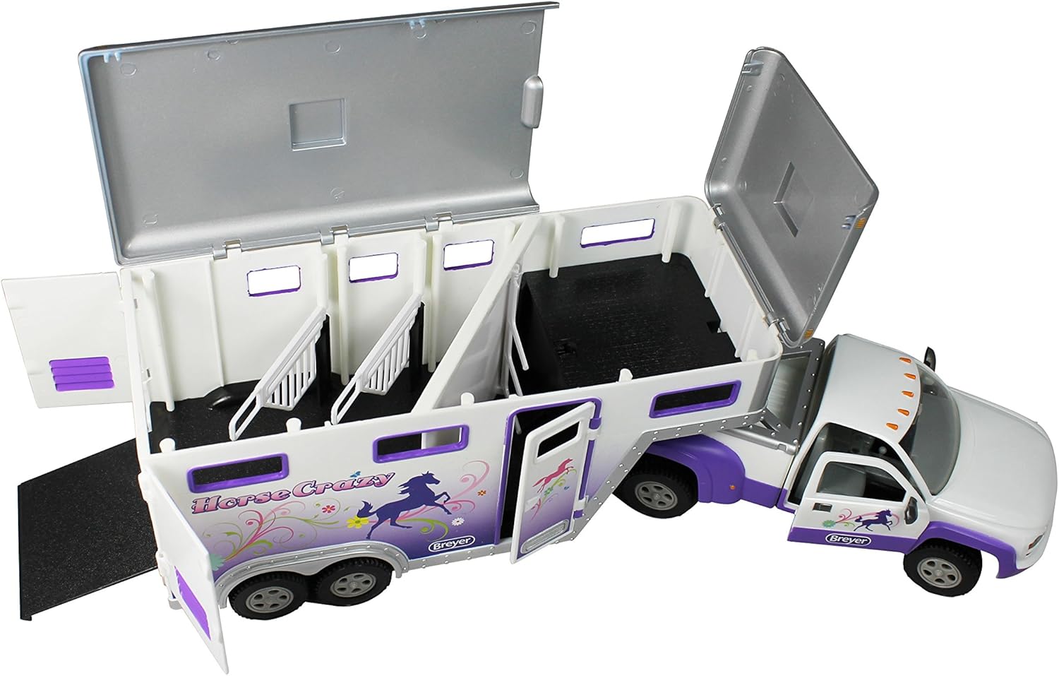 amazon com breyer stablemates horse crazy truck and trailer vehicle breyer stablemates toys games breyer stablemates horse crazy truck and trailer vehicle