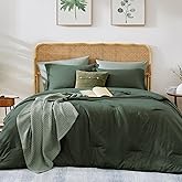 WRENSONGE Full Size Comforter Set- 7 Pieces Deep Forest Bed in a Bag Full Size Comforter with Fitted Sheet, Flat Sheet, 2 Pillow Shams, 2 Pillowcases, Warm Bedding Sets for All Season