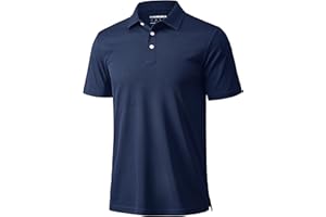 MAGCOMSEN Men's Polo Shirts Quick Dry 3 Buttons Casual Work T Shirts Short Sleeve Golf Shirt Pique Jersey Outdoor Performance